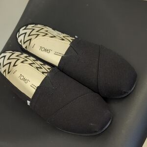 TOMS Black Slip-On Shoes